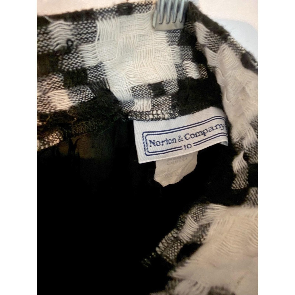 Vintage Norton & Company Houndstooth Midi Skirt w/ Pockets Women XS Office Siren - Picture 6 of 12